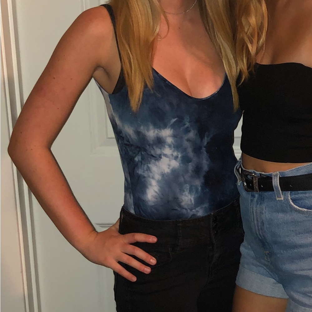 Soft blue bodysuit